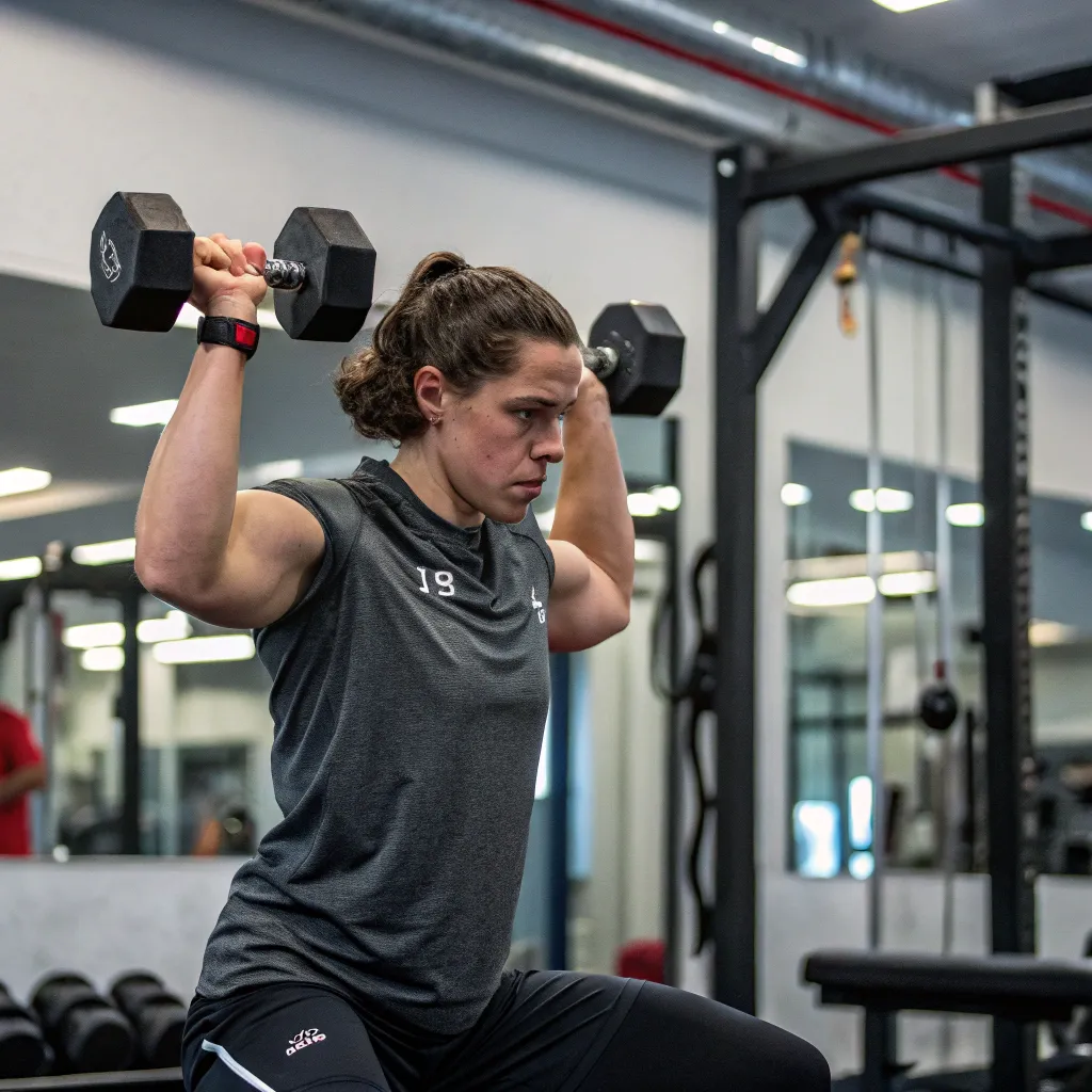 A person lifting weights